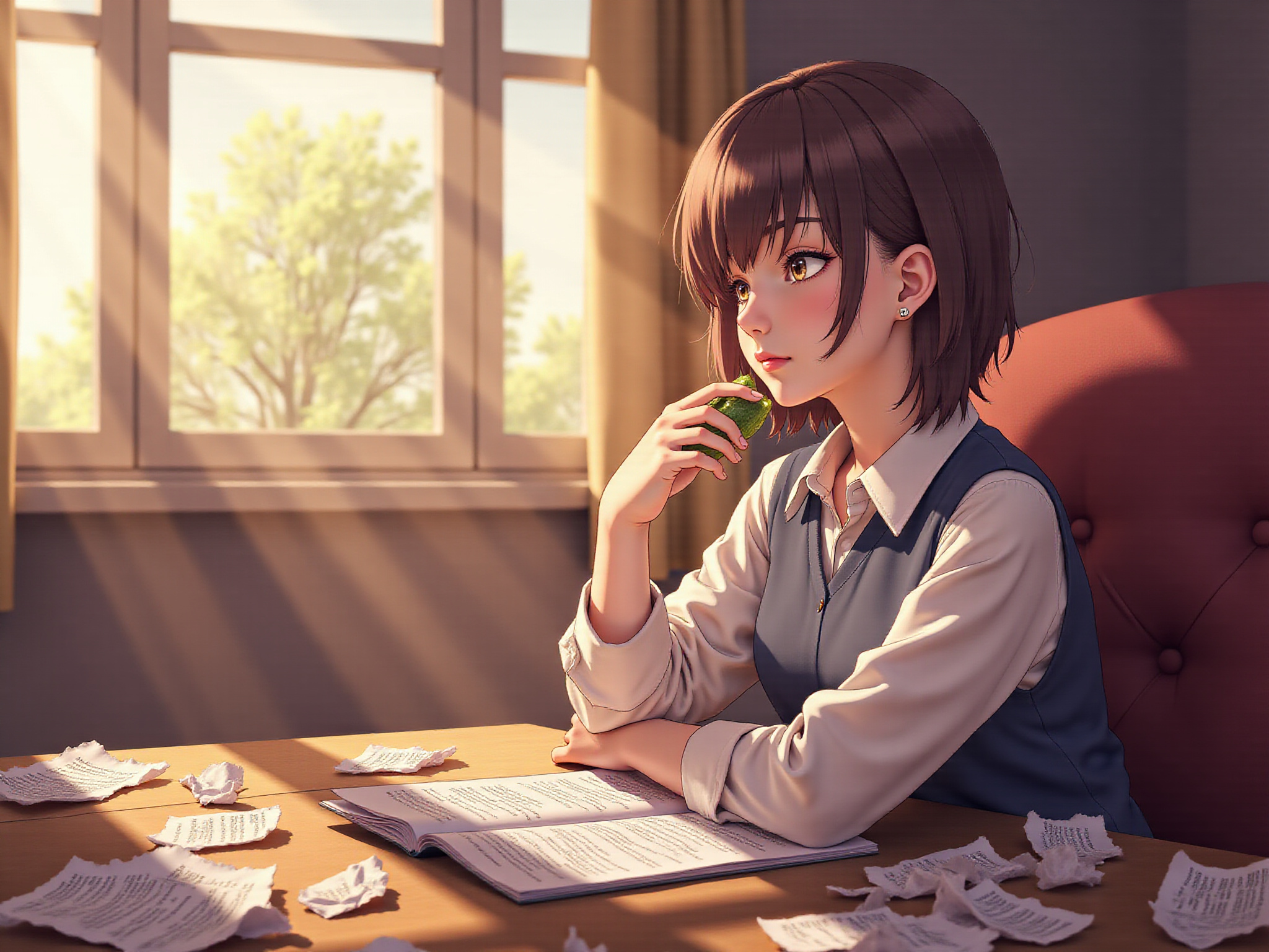 AI generated image example 1 - Anime style girl